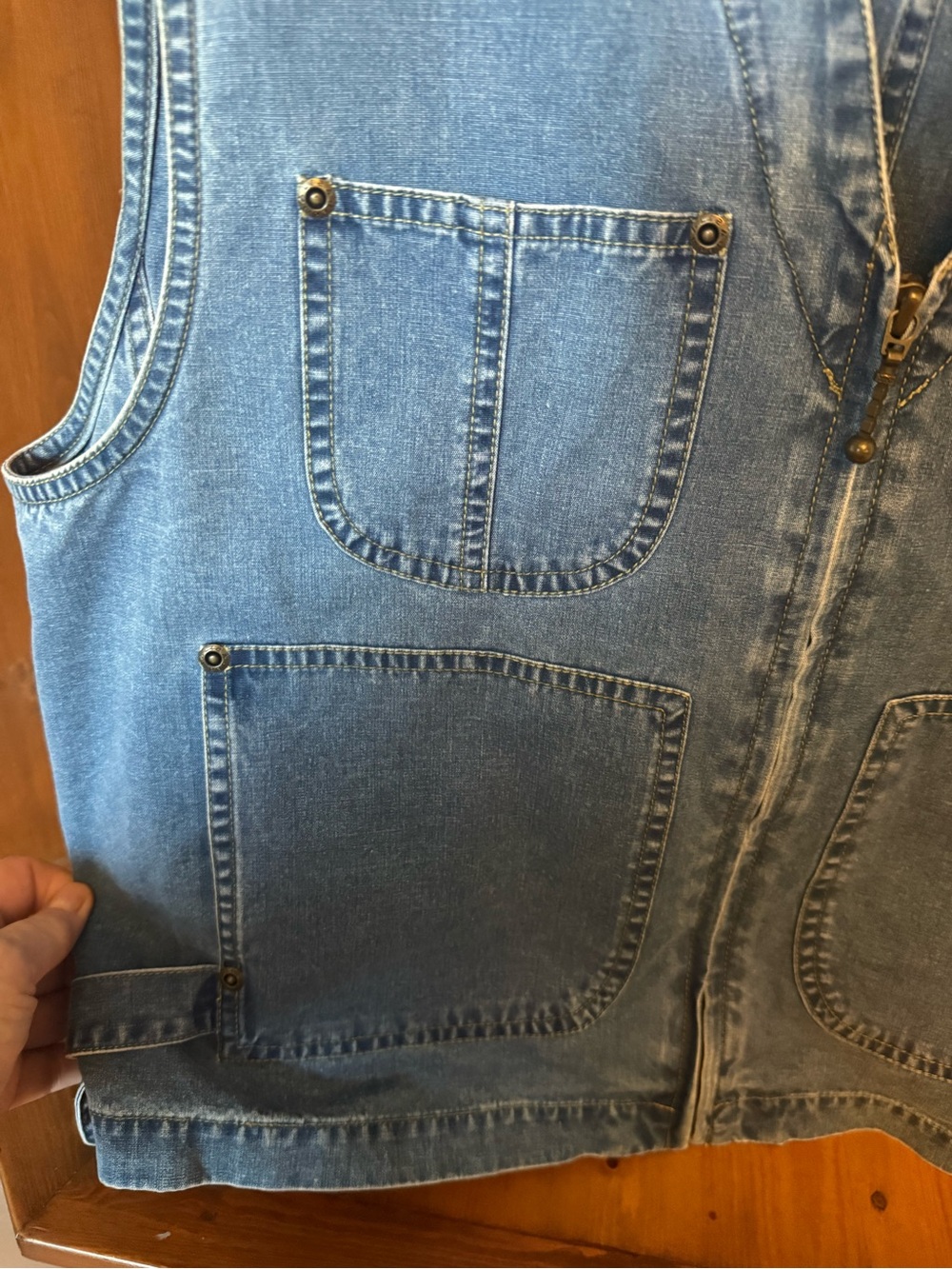 Vintage 90s Lizwear by Liz Claiborne Denim Utility Vest